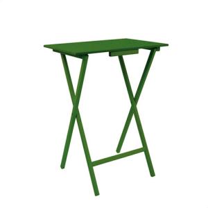 Mesa auxiliar plegable de madera color verde de 65.5x35x48…