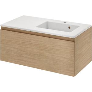 Mueble de baño con lavabo nature roble 90x48 cm