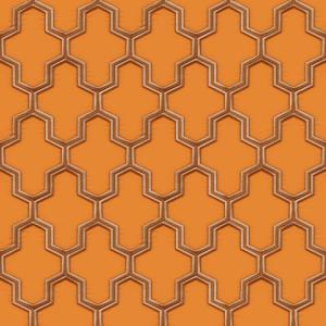 Papel pintado aspecto texturizado geométrico 121026 naranja