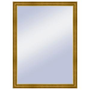 Espejo enmarcado rectangular lisa oro dorado 78 x 58 cm