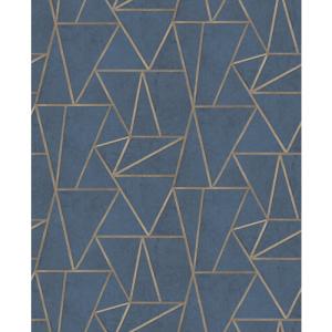 Papel pintado vinílico geométrico moderno 2882214 azul