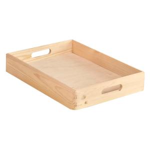 Caja de almacenaje de madera de pino sin tapa 7x40x30cm