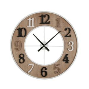 Reloj de pared redondo madera multicolor de 60 cm