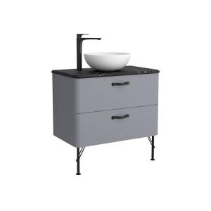 Mueble de baño con lavabo desire gris 80x45 cm