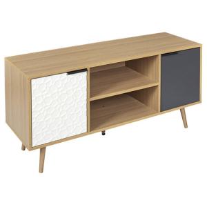 Mueble de tv sven de madera con dos puertas color madera de…