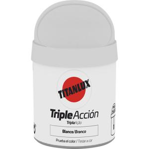 Tester de pintura triple acción titanlux mate 75ml blanco
