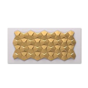 Cabecero de cama miami oro efecto metálico de 143x90xcm (an…