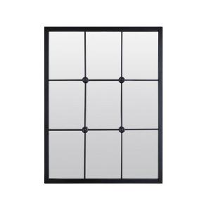 Espejo rectangular industrial negro 80 x 60 cm