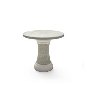 Mesa de jardín de piedra duero beige, blanco de 85cm de diá…