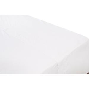 Sábana encimera crochet percal 200 hilos blanco cama 150 cm