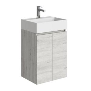 Mueble de baño con lavabo espacio m roble gris 45x35 cm
