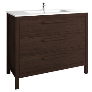 Mueble de baño con lavabo amazonia nogal 100x45 cm