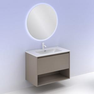 Mueble de baño con lavabo niwa topo mate 80x45 cm