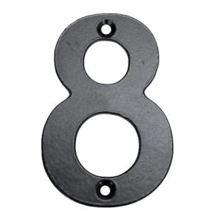 Número de señalización de puerta de acero de 7x10x0.5 cm