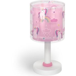 Lámpara de mesa sin fuente de luz unicorns rosa e14