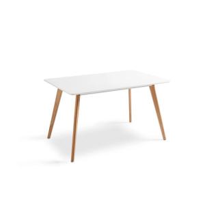 Mesa de cocina rectangular blanca y madera capri de 80 x 75…
