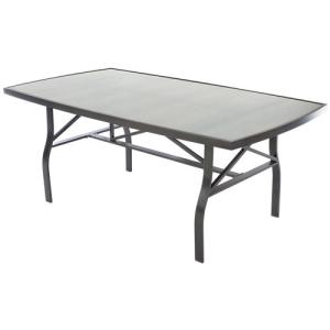 Mesa de jardín de aluminio roma gris de 100x185x74 cm