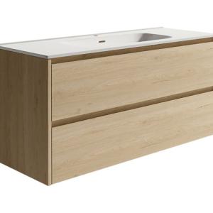 Mueble de baño con lavabo moon roble 120x45 cm