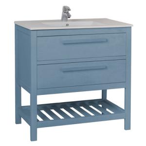 Mueble de baño con lavabo amazonia azul 80x45 cm