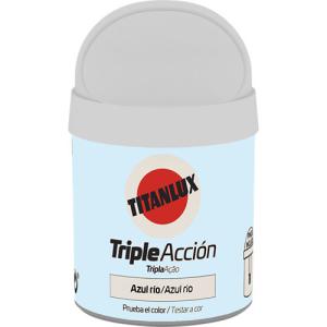 Tester de pintura triple acción titanlux mate 75ml azul rio
