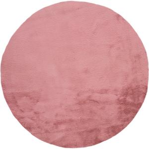 Alfombra poliéster fox rosa redonda 120x120cm