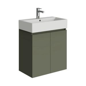 Mueble de baño con lavabo espacio l verde 60x35 cm