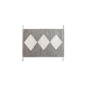 Alfombra lana gotemburgo gris y blanco rectangular 120x170cm