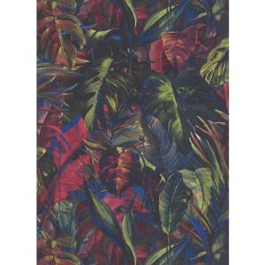 Papel pintado vinílico floral jungle multicolor
