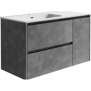 Mueble de baño con lavabo moon gris 100x45 cm