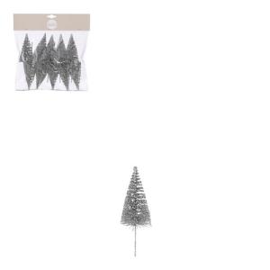 Bolsa 10 piezas decoración de árbol de navidad plata de pol…