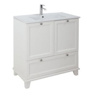 Mueble de baño con lavabo unike blanco 80x45 cm