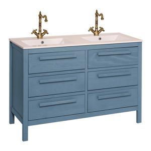 Mueble de baño con lavabo amazonia azul 120x45 cm