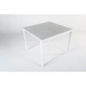 Mesa de aluminio cyka blanca de 90x74x90 cm