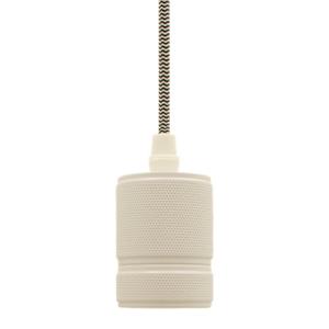 Lámpara de techo pendel metal blanco y cable liso blanco/ne…