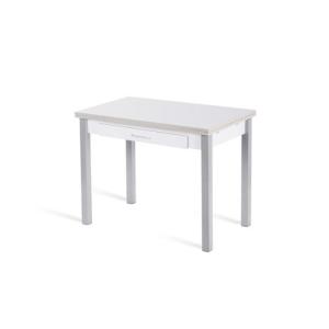 Mesa cocina extensible madera jazmin de 100 a 150 cm blanco