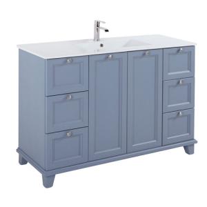 Mueble de baño con lavabo unike azul 120x45 cm
