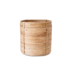 Cesta decorativa de bambú cilindro marrón 13.8 l de 26x26x2…