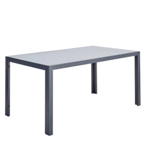 Mesa de jardín de aluminio lyra ii gris de 90x75x160 cm
