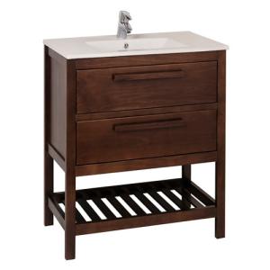 Mueble de baño con lavabo amazonia nogal 60x45 cm