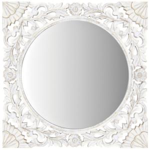 Espejo cuadrado zurbaran blanco 60 x 60 cm