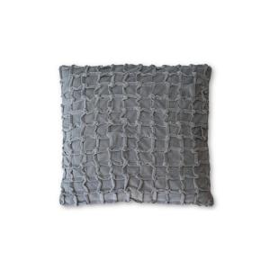 Cojín decorativo velvet zig-zag gris smoke 60x60 cm
