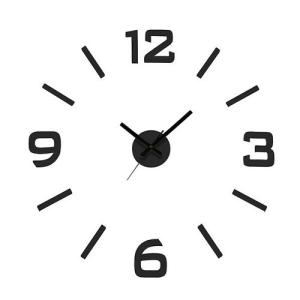 Reloj de cocina a pared redondo negro quo de 70 cm