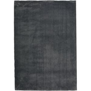 Alfombra poliamida touch gris oscuro rectangular 160x230cm