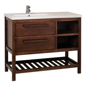 Mueble de baño con lavabo amazonia nogal 100x45 cm