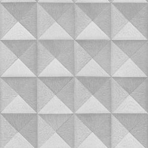 Papel pintado aspecto texturizado 3d geometrico gris