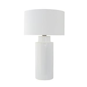 Lámpara de mesa albert e27 cerámica blanca
