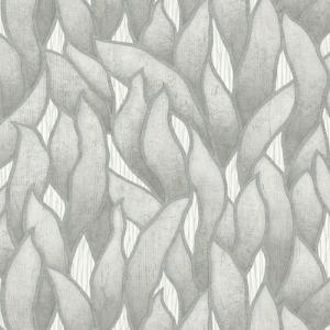Papel pintado aspecto texturizado naturaleza hojas 8421 gris