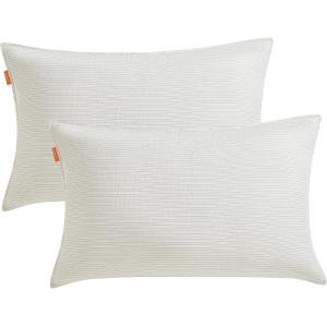 2 almohadas de 70 x 50 cm lavable a máquina de color blanco…