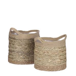2 cestas para plantas de zostera marrón claro d30