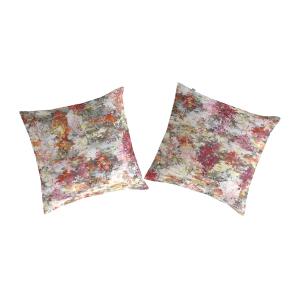 2 cuadrantes de algodón estampado rosal 65x65 cm